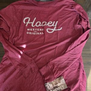 Hooey "Western Original" long-sleeve t-shirt in a red heathered material Size  L